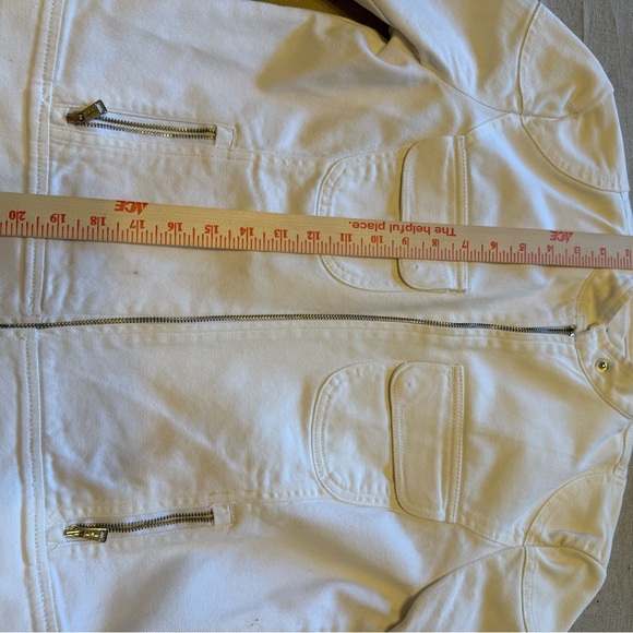 Vintage Ralph Lauren White Denim Bomber Jacket - Picture 8 of 13